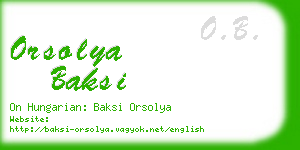 orsolya baksi business card